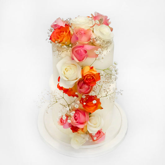 May Cake of The Month: Bright Floral Wedding Cake