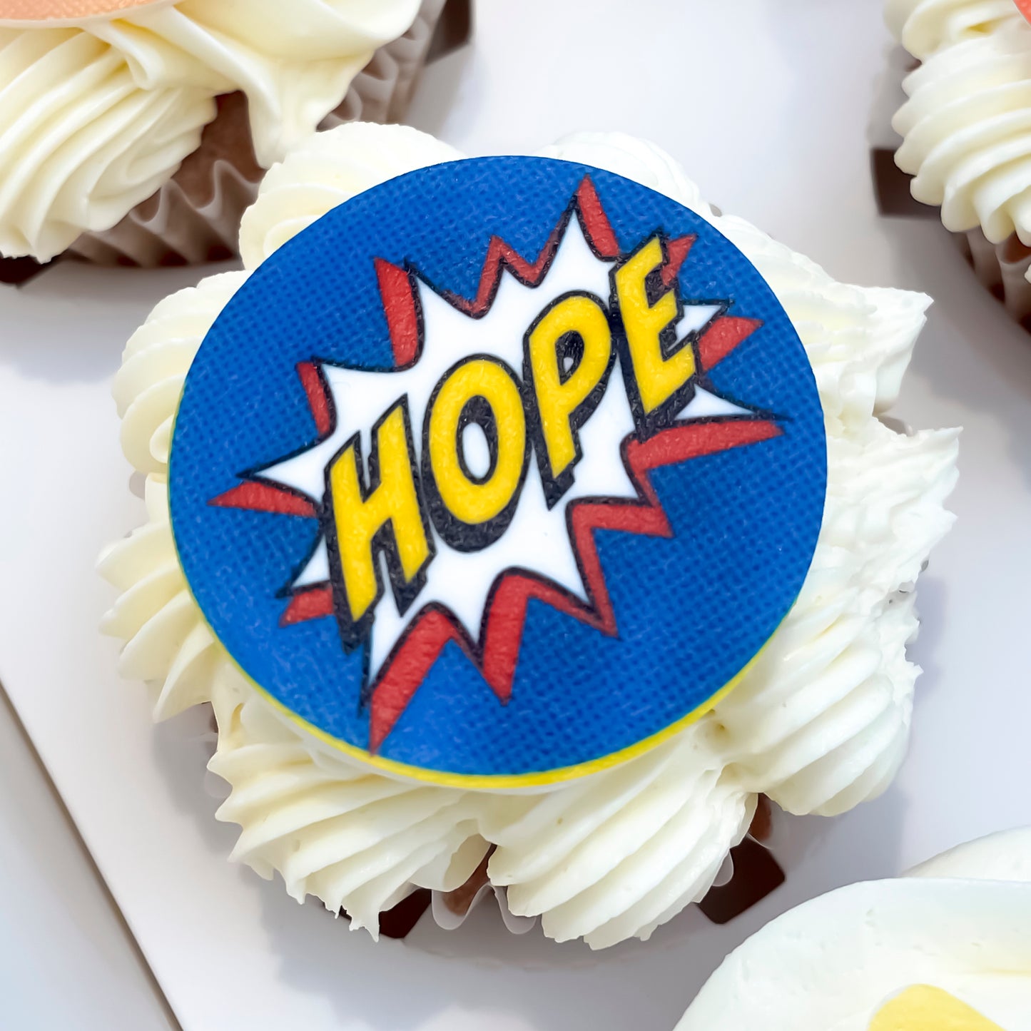 Personalised Icing Pop Art Comic Cupcake Toppers