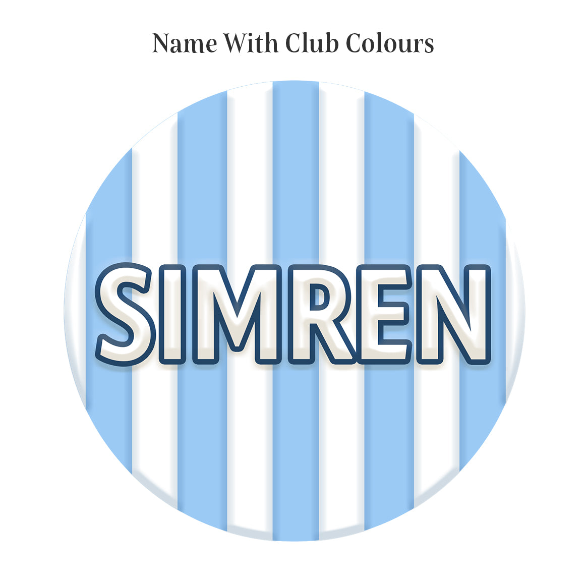 Custom Personalised Football Club Cupcake Icing Discs