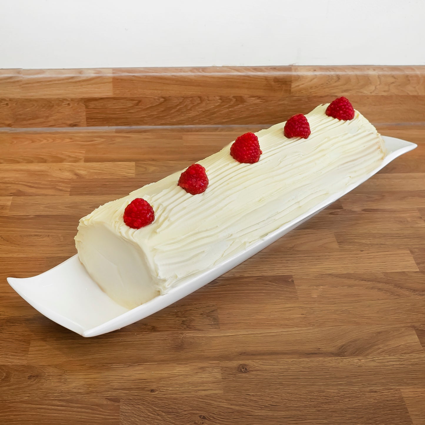 White Chocolate & Raspberry Roulade