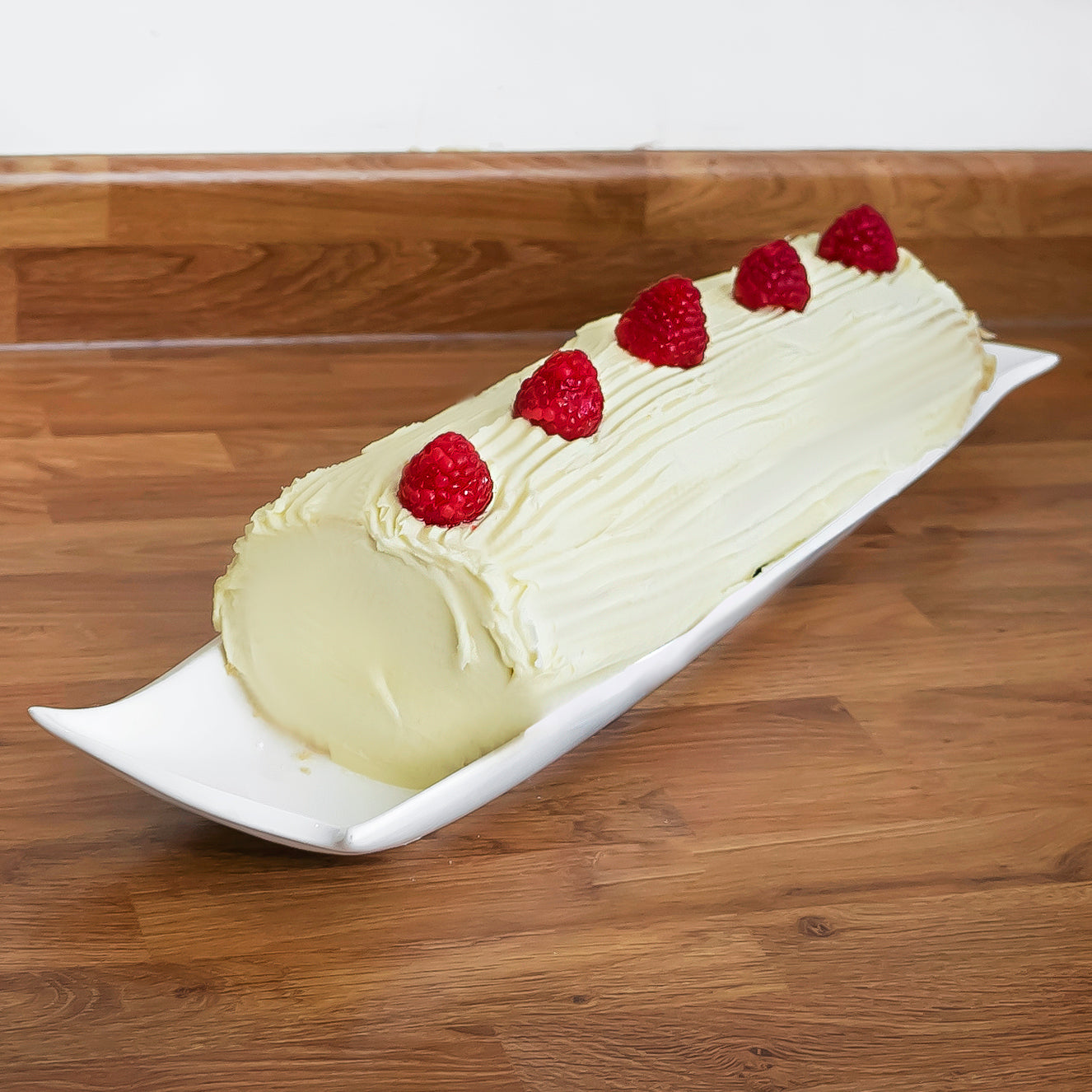 White Chocolate & Raspberry Roulade