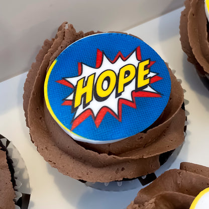 Personalised Icing Pop Art Comic Cupcake Toppers