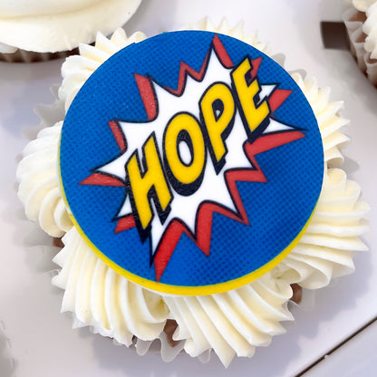 Personalised Icing Pop Art Comic Cupcake Toppers