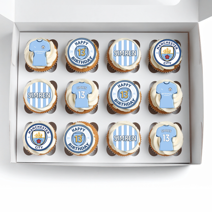 Custom Personalised Football Club Cupcake Icing Discs