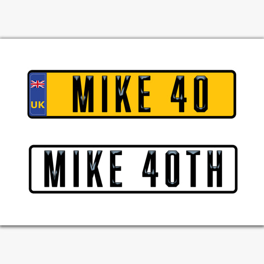 Personalised Icing Birthday Number Plates