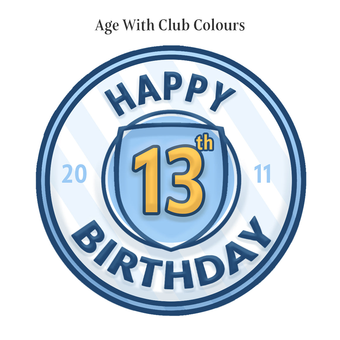 Custom Personalised Football Club Cupcake Icing Discs