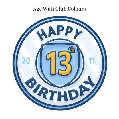 Custom Personalised Football Club Cupcake Icing Discs