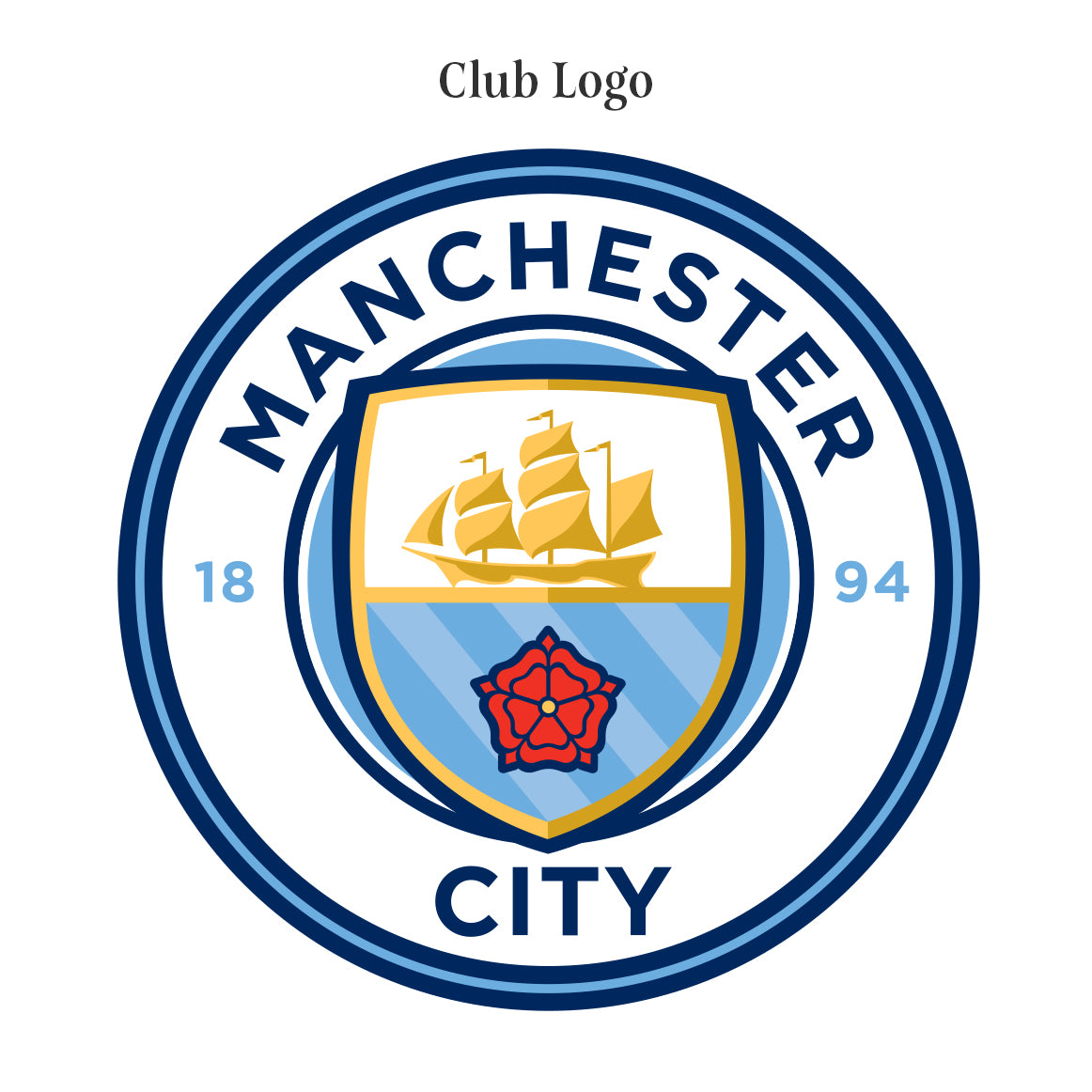 Custom Personalised Football Club Cupcake Icing Discs