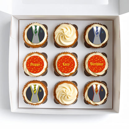 Personalised Icing Harry Potter Uniform Birthday Cupcake Toppers